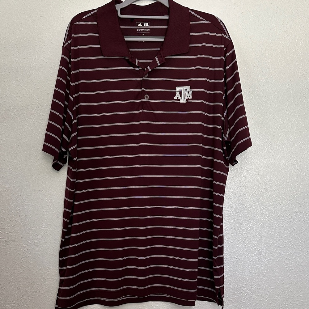 Adidas Texas A&M Short Sleeve Golf Shirt